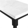 Uttermost Bourges Marble and Iron Console Table in White/Black