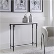 Uttermost Bourges Marble and Iron Console Table in White/Black