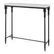 Uttermost Bourges Marble and Iron Console Table in White/Black