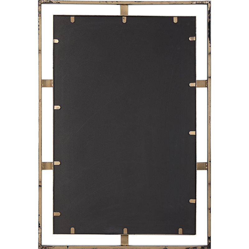Uttermost Carrizo Rectangle Iron Metal and MDF Mirror in Gold/Bronze