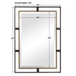 Uttermost Carrizo Rectangle Iron Metal and MDF Mirror in Gold/Bronze