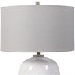 Uttermost Winterscape Ceramic and Steel Table Lamp in Cream-ivory/Nickel