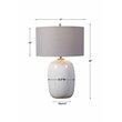 Uttermost Winterscape Ceramic and Steel Table Lamp in Cream-ivory/Nickel
