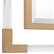 Uttermost Balkan Square Iron Metal and Clear Acrylic Mirror in Gold