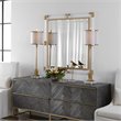 Uttermost Balkan Square Iron Metal and Clear Acrylic Mirror in Gold