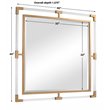 Uttermost Balkan Square Iron Metal and Clear Acrylic Mirror in Gold