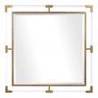 Uttermost Balkan Square Iron Metal and Clear Acrylic Mirror in Gold