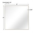 Uttermost Alexo Square Contemporary Plastic and MDF Mirror in Brushed Silver