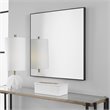 Uttermost Alexo Square Contemporary Plastic and MDF Mirror in Matte Black