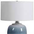 Uttermost Blue Waters Ceramic and Fabric Table Lamp in Light Blue/White