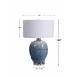 Uttermost Blue Waters Ceramic and Fabric Table Lamp in Light Blue/White