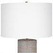 Uttermost Monolith Ceramic and Iron Table Lamp in Pewter/Antique Brass