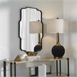 Uttermost Casmus Contemporary Iron Metal Wall Mirror in Matte Black