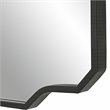 Uttermost Casmus Contemporary Iron Metal Wall Mirror in Matte Black