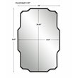 Uttermost Casmus Contemporary Iron Metal Wall Mirror in Matte Black
