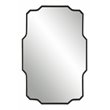 Uttermost Casmus Contemporary Iron Metal Wall Mirror in Matte Black