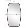 Uttermost Canillo MDF and Metal Floating Beveled Mirror in Dark Bronze