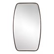 Uttermost Canillo MDF and Metal Floating Beveled Mirror in Dark Bronze