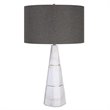 Uttermost Citadel Contemporary Marble Iron and Fabric Table Lamp - Elegant White