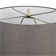 Uttermost Citadel Contemporary Marble Iron and Fabric Table Lamp - Elegant White
