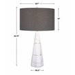 Uttermost Citadel Contemporary Marble Iron and Fabric Table Lamp - Elegant White