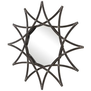 Uttermost Solaris Traditional Iron Metal and MDF Star Mirror in Silver
