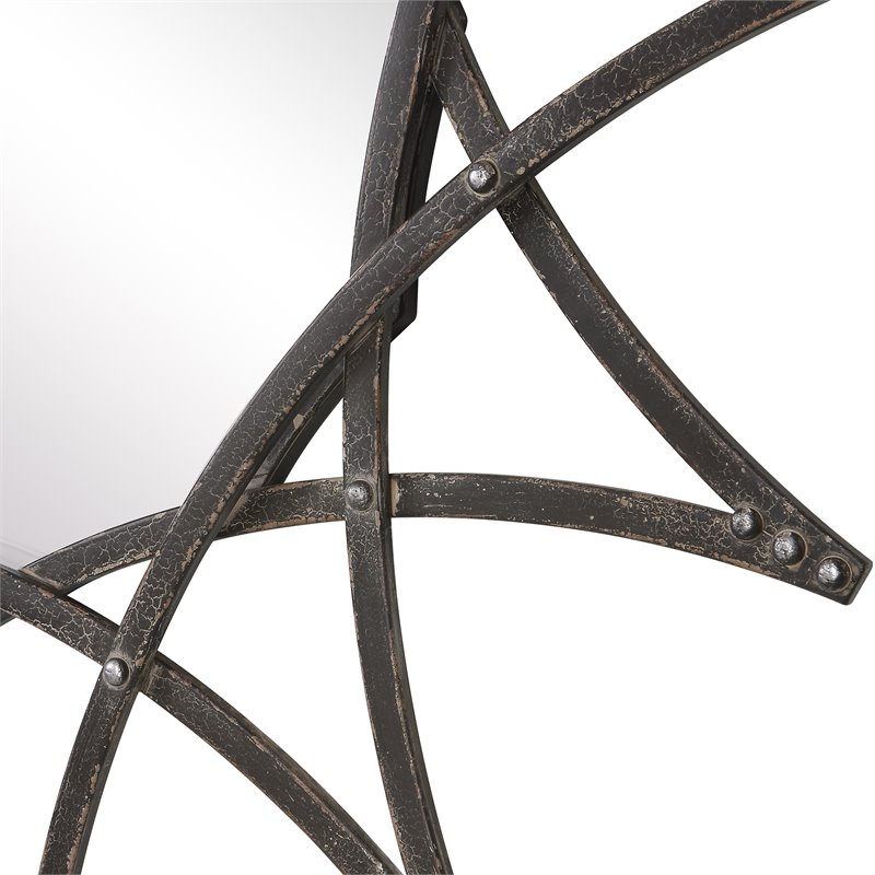 Uttermost Solaris Traditional Iron Metal and MDF Star Mirror in Silver