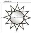Uttermost Solaris Traditional Iron Metal and MDF Star Mirror in Silver