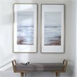 Uttermost Coastline Aluminum Framed Prints in Light Blue/Gray (Set of 2)