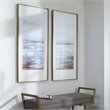 Uttermost Coastline Aluminum Framed Prints in Light Blue/Gray (Set of 2)