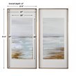 Uttermost Coastline Aluminum Framed Prints in Light Blue/Gray (Set of 2)
