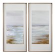 Uttermost Coastline Aluminum Framed Prints in Light Blue/Gray (Set of 2)