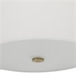 Uttermost Colfax 3-Light Steel Glass and Fabric Semi Flush in Antique Brass