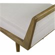 Uttermost Waylon Contemporary Birch Wood and Fabric Bench in Ivory
