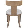 Uttermost Idris Coastal Solid Wood and Fabric Armless Chair in Natural Oak