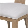Uttermost Idris Coastal Solid Wood and Fabric Armless Chair in Natural Oak