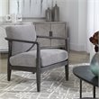 Uttermost Brunei Solid Wood Accent Chair with A Curved Open Back Design in Gray