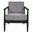 Uttermost Brunei Solid Wood Accent Chair with A Curved Open Back Design in Gray