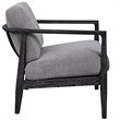 Uttermost Brunei Solid Wood Accent Chair with A Curved Open Back Design in Gray