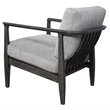 Uttermost Brunei Solid Wood Accent Chair with A Curved Open Back Design in Gray