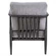 Uttermost Brunei Solid Wood Accent Chair with A Curved Open Back Design in Gray
