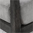 Uttermost Brunei Solid Wood Accent Chair with A Curved Open Back Design in Gray