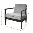 Uttermost Brunei Solid Wood Accent Chair with A Curved Open Back Design in Gray