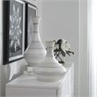 Uttermost Potter Fluted Striped Earthenware Vases in Ivory/Blue/Tan (Set of 2)