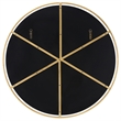 Uttermost Canillo Round Contemporary Iron Metal and MDF Mirror in Gold