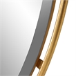 Uttermost Canillo Round Contemporary Iron Metal and MDF Mirror in Gold