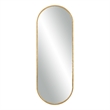 Uttermost Varina Tall Contemporary Iron Metal and MDF Mirror in Gold