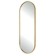Uttermost Varina Tall Contemporary Iron Metal and MDF Mirror in Gold