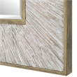 Uttermost Wharton Square Farmhouse MDF Wood and Iron Mirror in Gold/Woodtone