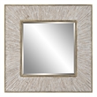 Uttermost Wharton Square Farmhouse MDF Wood and Iron Mirror in Gold/Woodtone